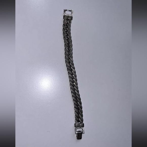 Vintage Signed CORO Pat Pending Vintage Silver CURB LINK BRACELET - Picture 3 of 4